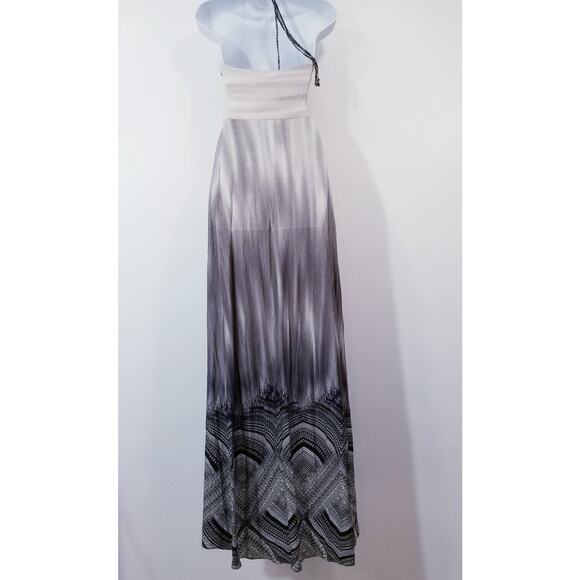 Sky Gray Braided Detail Empire Waist Halter Maxi Dress - Picture 8 of 13
